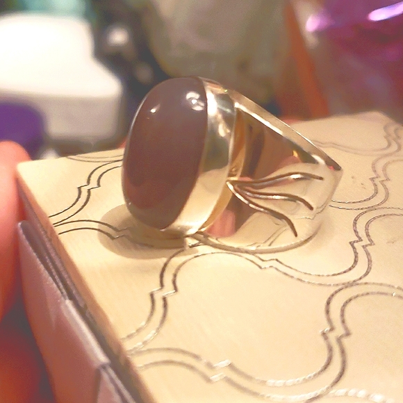 JAY KING DTR 925 AMETHYST STERLING SILVER RING THICK BAND 5.5 - Picture 4 of 4